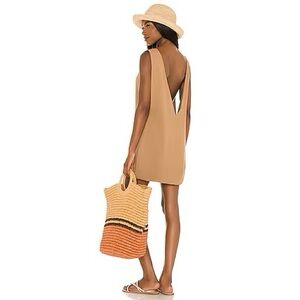 Indah Revolve pella plunge mini shift dress in black size small